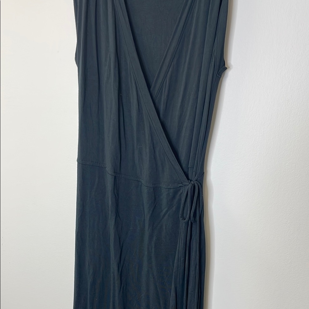 Prana Black Sleeveless Wrap Sheath Dress - Picture 4 of 6